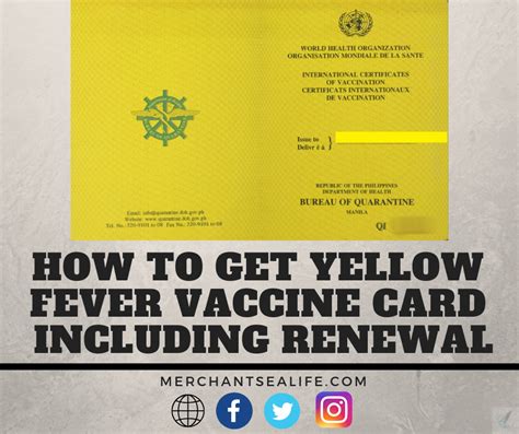 In some countries, a yellow fever card is a part of the requirements for entry, especially in some african countries. How to get Yellow Fever Vaccine Card including Renewal - Merchant Sea Life