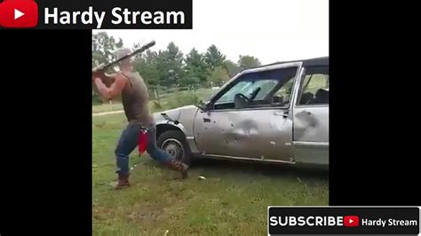 Guy With Baseball Bat Attempt To Break The Windshield Youtube
