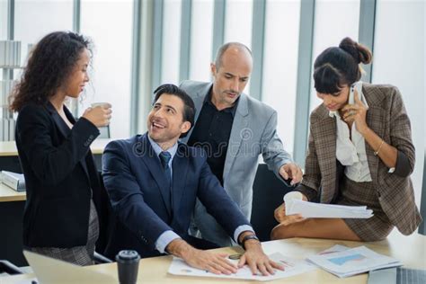 Business People Working In Conference Room Stock Photo Image Of