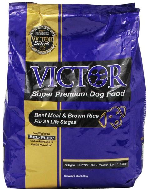 They say they are a family run company out of texas and most of their ingredients are sourced locally. Victor Dog Food Select - Beef Meal and Brown Rice - 5 ...