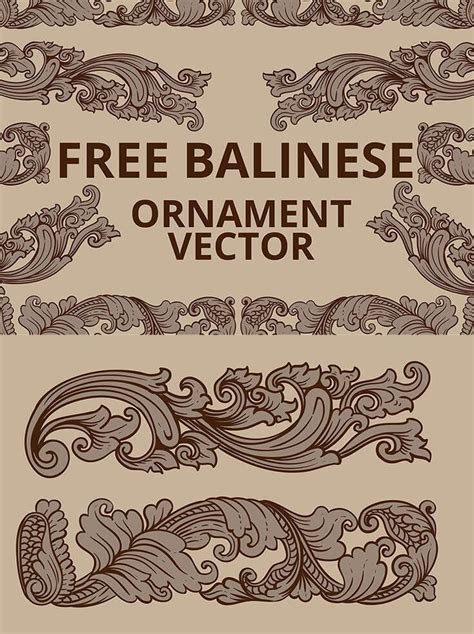 Free Balinese Ornament Vector Its A Stunning Set Of Vector Ornament It