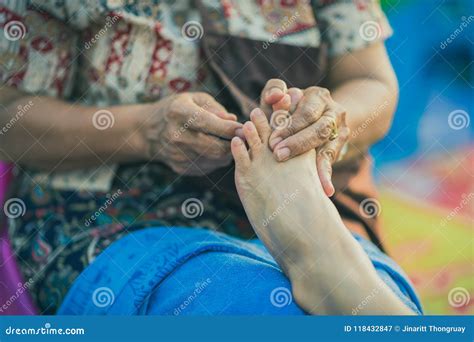 thai foot massage on street for resting place on annual festival stock image image of culture