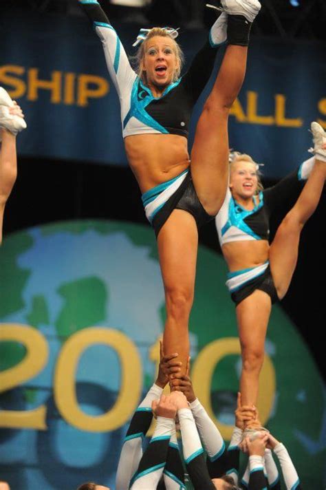 Brittany Cross Cheer Competition Stunt Heel Stretch Cheerleading