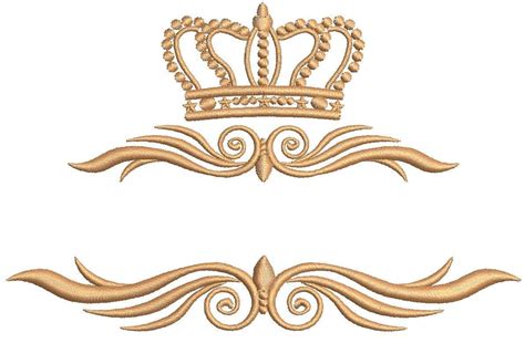 Crown Embroidery Design Instant Download Etsy Machine Embroidery