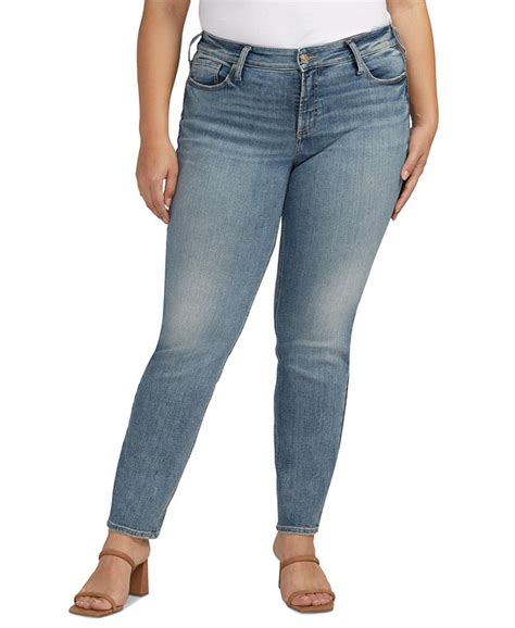 Silver Jeans Co Plus Size Suki Straight Leg Jeans Macys