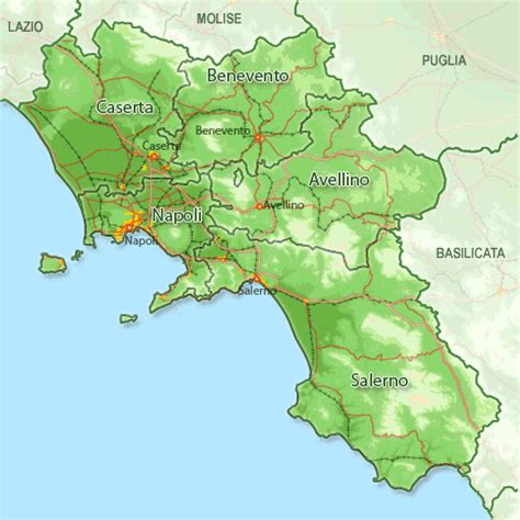 Cartina Campania