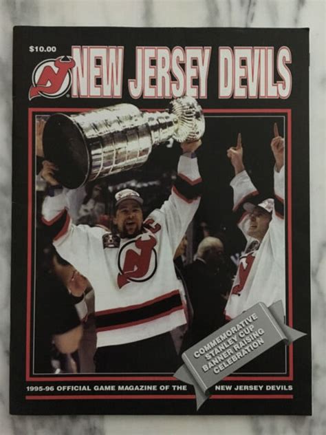Nj Devils 1995 Stanley Cup Champions Banner Raising Program Ebay