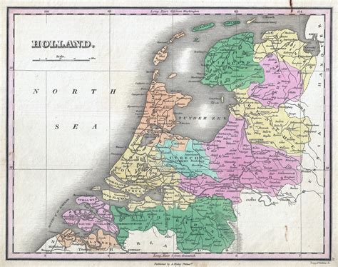 Large Detailed Old Political And Administrative Map Of Holland 1827