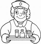 Medicine Nurse Coloring Doctor Serving Button Using Grab Feel Could sketch template