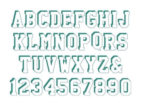 Sport Block Shadow Font Monogram Alphabet Machine Embroidery Etsy In