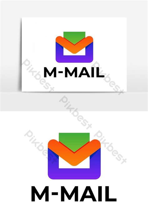 M Mail Iconic Logo Design Vector Ui ไอคอนเมล องค์ประกอบกราฟฟิก แบบ