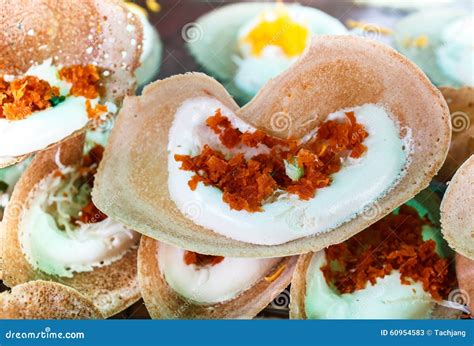 Thai Style Crisp Tart Or Khanom Bueang Stock Image Image Of Crepe