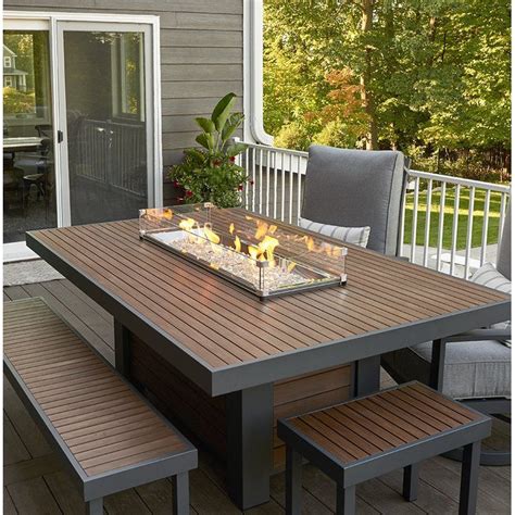 Wood Ideas Outdoor Dining Table With Fire Pit Rustic Woodworking