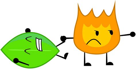 Firey And Leafy From Bfdi After The Finale By Jananaman654 On Deviantart
