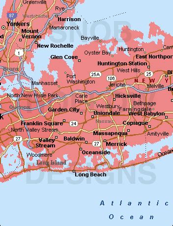 Nassau County New York Color Map