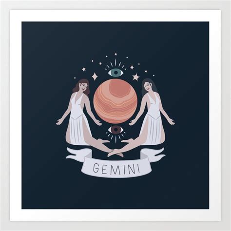 Gemini Art Print By Valaridesawolf Society6 Gemini Art Gemini