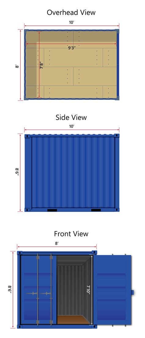 10 Foot Shipping Container Dimensions Container Dimensions Shipping