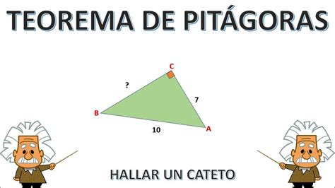 Hallar Un Cateto Aplicando El Teorema De PitÁgoras Youtube