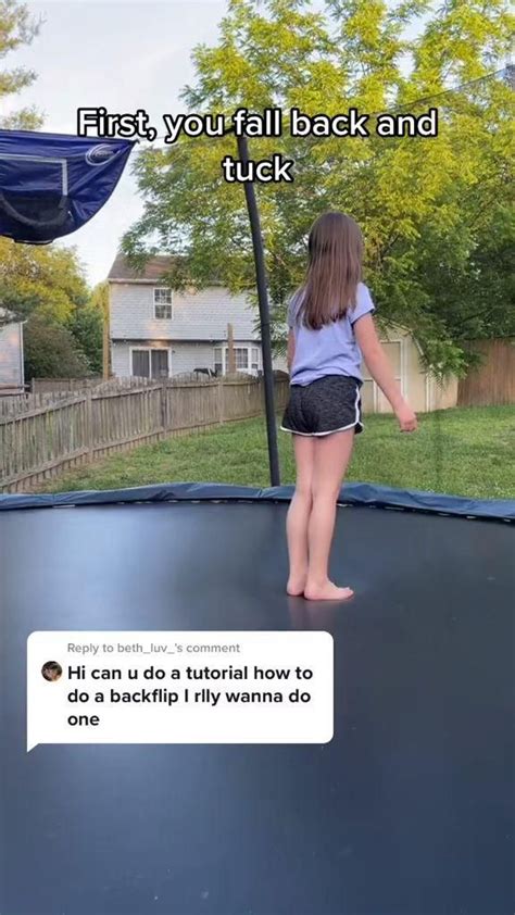 Can You Do A Tutorial How To Do A Backflip I Really Wanna Do One Video Gymnastics Tricks