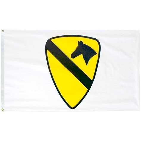 1st Cavalry Division White Flag 3 X 5 Ft Standard