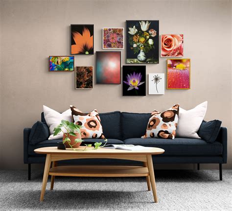 Eclectic Wall Art Gallery Wall Set Colorful Home Decor Floral Art