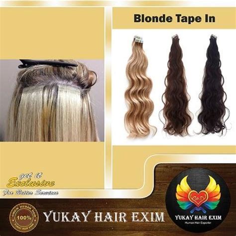 Yukay Hairs Blonde Tape In Extension Pack Size 100 Gm For Retail At