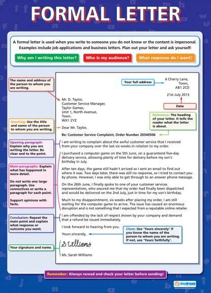 English Is Funtastic How To Write Formal Letter Infographic