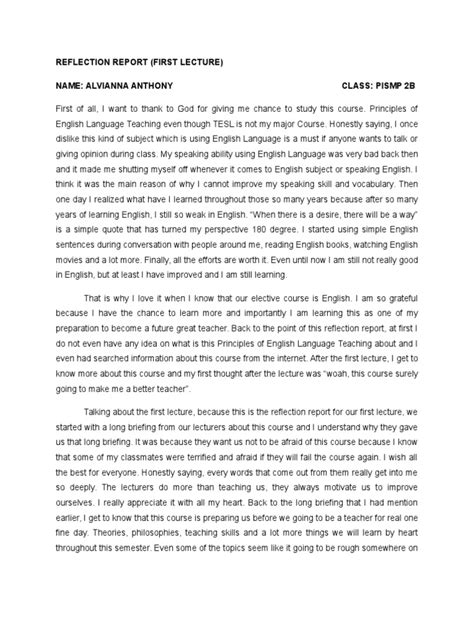 Expository Essay How To Do Reflection Report