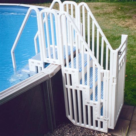 Confer Entry System For Above Ground Pools Blue Steps