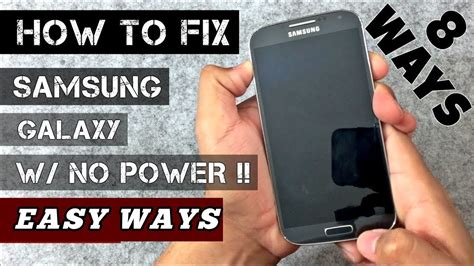 How To Fix All Samsung Galaxy Phones Wont Turn On Youtube