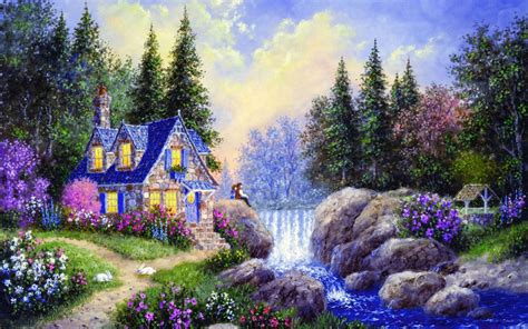 Spring Cottage Wallpapers Wallpaper Cave
