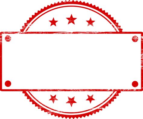 20 Red Empty Stamp Vector Png Transparent Svg