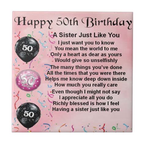 50th Birthday Wishes For Sister Bitliakan