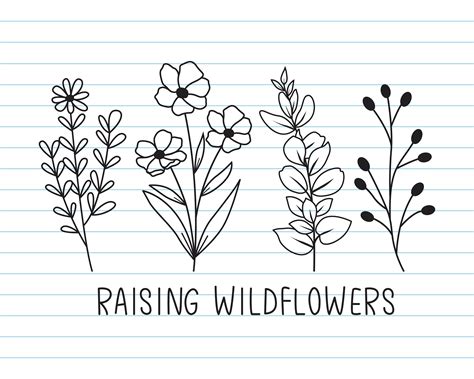 Raising Wildflowers Svg Flower Svg Wildflowers Svg Flowers | Etsy