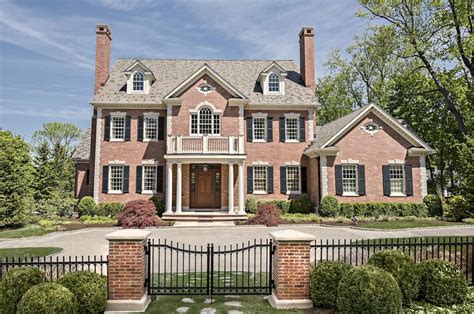 46 Million Georgian Colonial Brick Mansion In Ridgefield Ct Homes