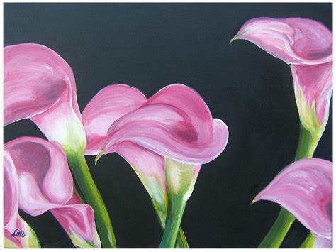 Pink Calla Lily S Painting By Joseph Love Fine Art America
