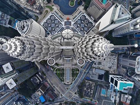 Drone View From The Top Of Petronas Twin Towers Pics