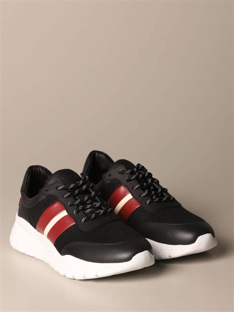 Bally Byllet Sneakers In Leather With Trainspotting Logo Black