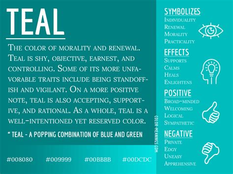 Teal Color Meaning The Color Teal Symbolizes Morality And Renewal
