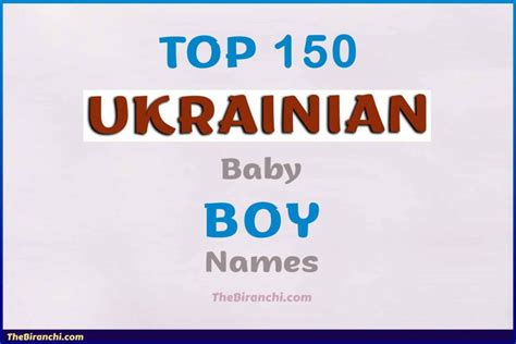 Top 150 Unique Ukrainian Baby Boy Names With Meaning