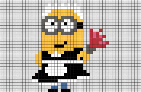 Pixel Art Minion Facile