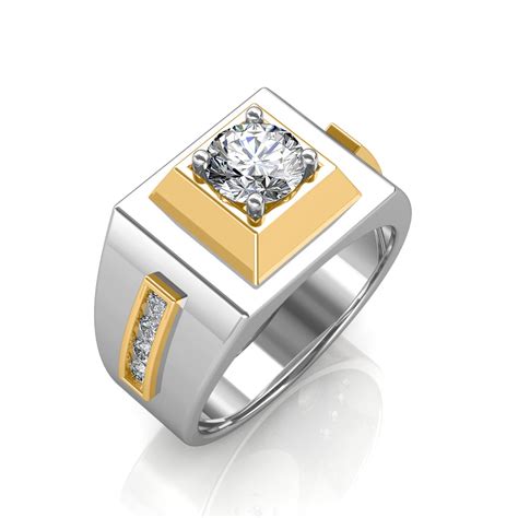 The Khufu Solitaire Ring For Him - Solitaire Diamond Rings at Best