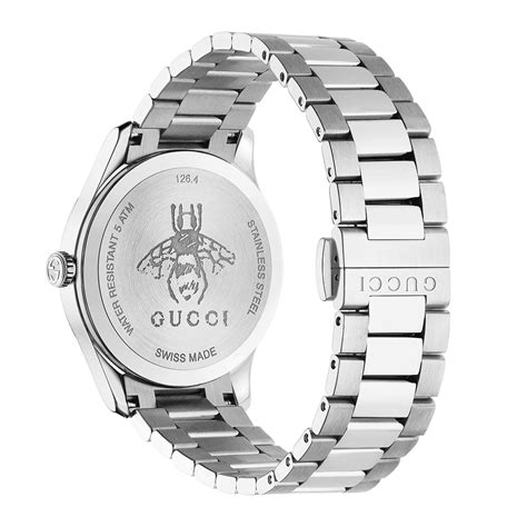 Gucci G Timeless 38mm Black Bee Motif Dial Ladies Bracelet Watch
