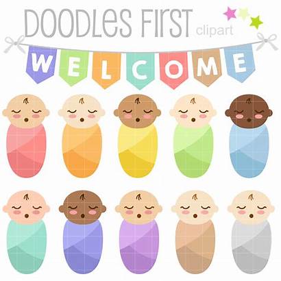 Welcome Babies Swaddling Clip Cartoons Making Daily