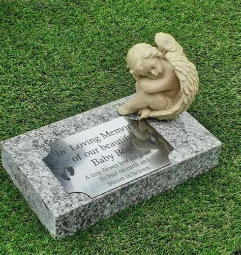 Baby Memorial Stone Child Grave Marker Flat Grave Stone Baby Cemetery