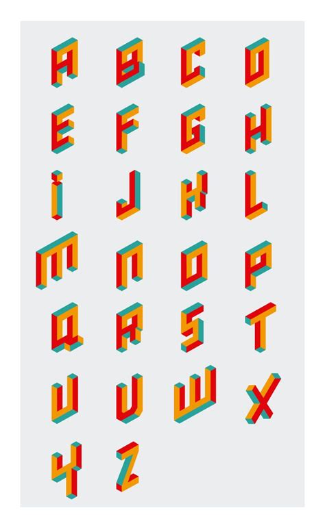 Modern 3d Perspective Alphabet On Behance Typography Alphabet Graffiti
