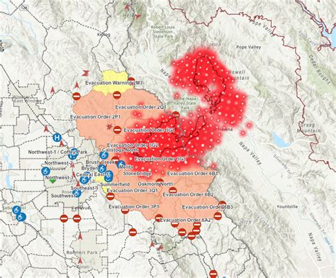 Glass Fire Evacuation Map