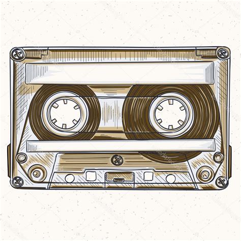 Cassette Drawing, Pencil, Sketch, Colorful, Realistic Art Images