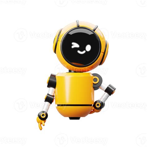 3d Orange Robot Character 23405249 Png