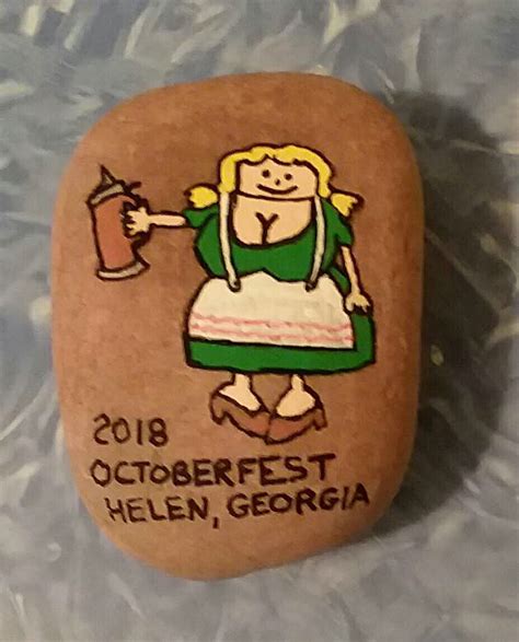Octoberfest Painted Rocks Helen Georgia Painted Pebbles